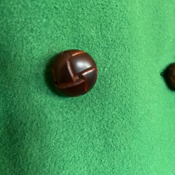 NEW Lands’End emerald green pea coat double breasted wool winter jacket size 12 - Picture 3 of 17